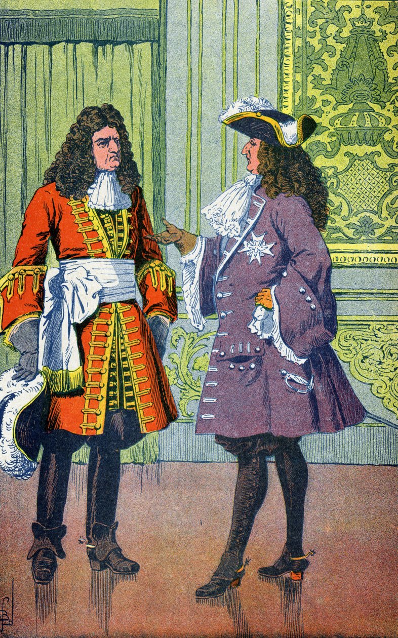 XIV. Lajos és a Marechal de Villars alkotó: Louis Charles Bombled