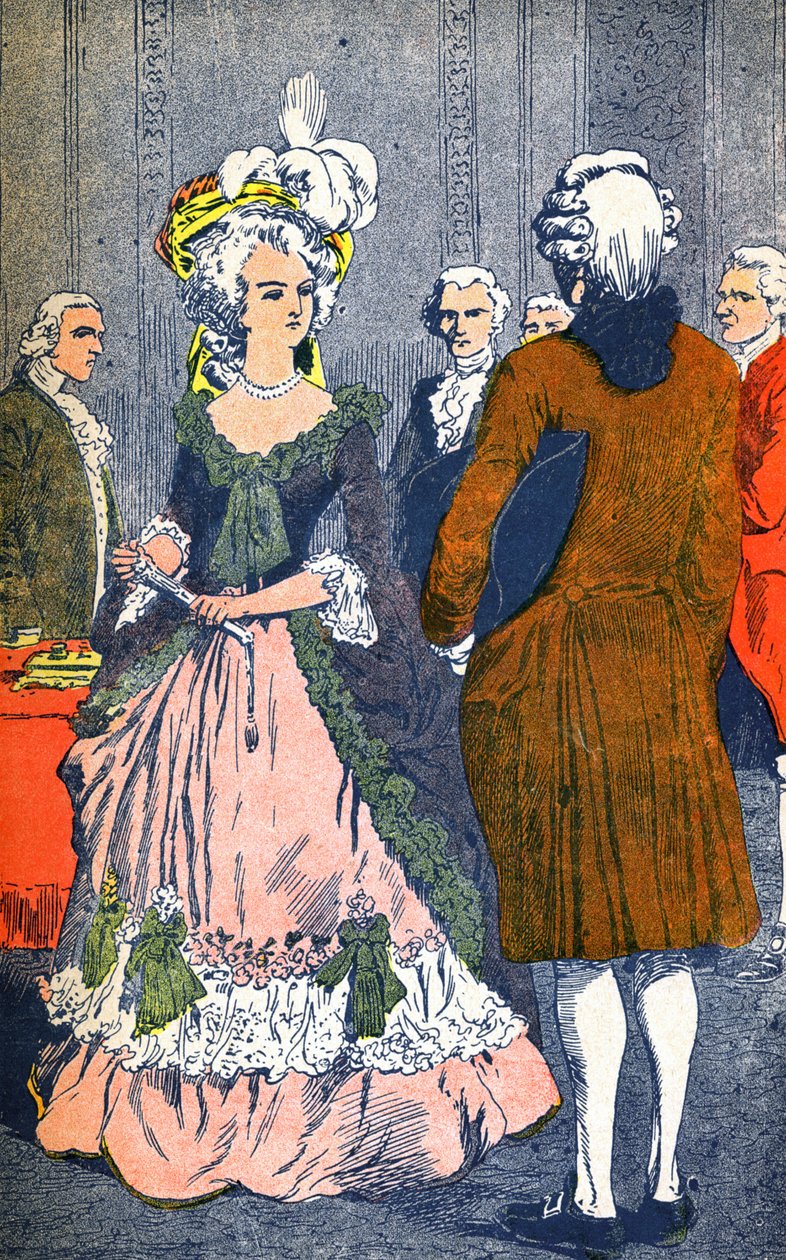Marie Antoinette és Augeard alkotó: Louis Charles Bombled