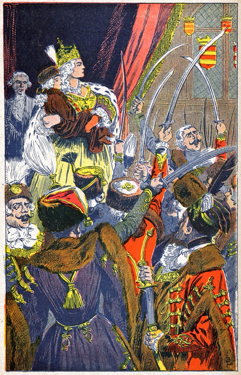 Ausztriai Mária Terézia és a magyarok alkotó: Louis Charles Bombled