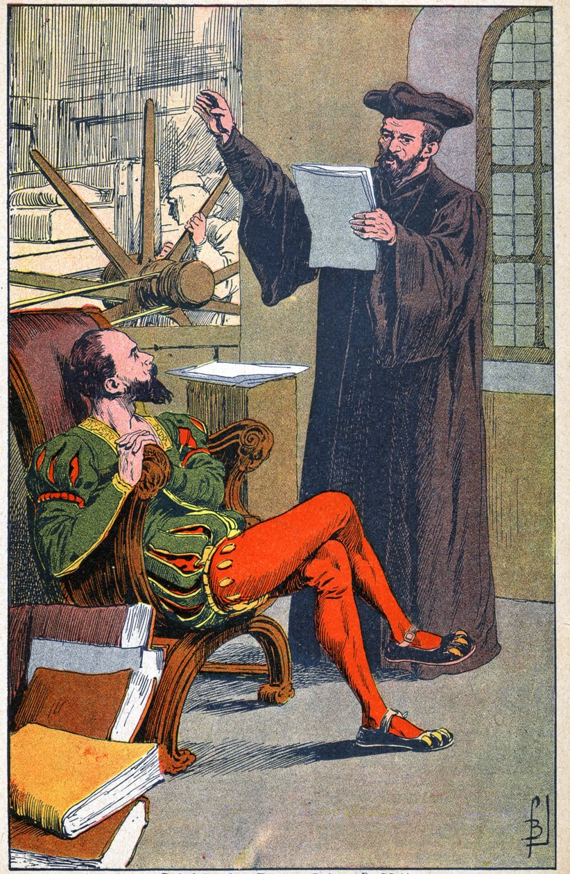 Rabelais Etienne Dolet nyomdájában alkotó: Louis Charles Bombled