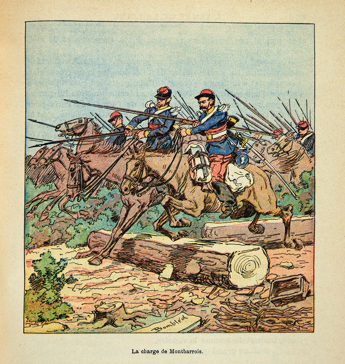 A Loire armee, Eugene Sergent, Grenest mellett, illusztrálta: Louis Bombled (1862-1927) (francia-német háború; hadjárat 1870-1871): Ladoni csata november 22-én alkotó: Louis Charles Bombled