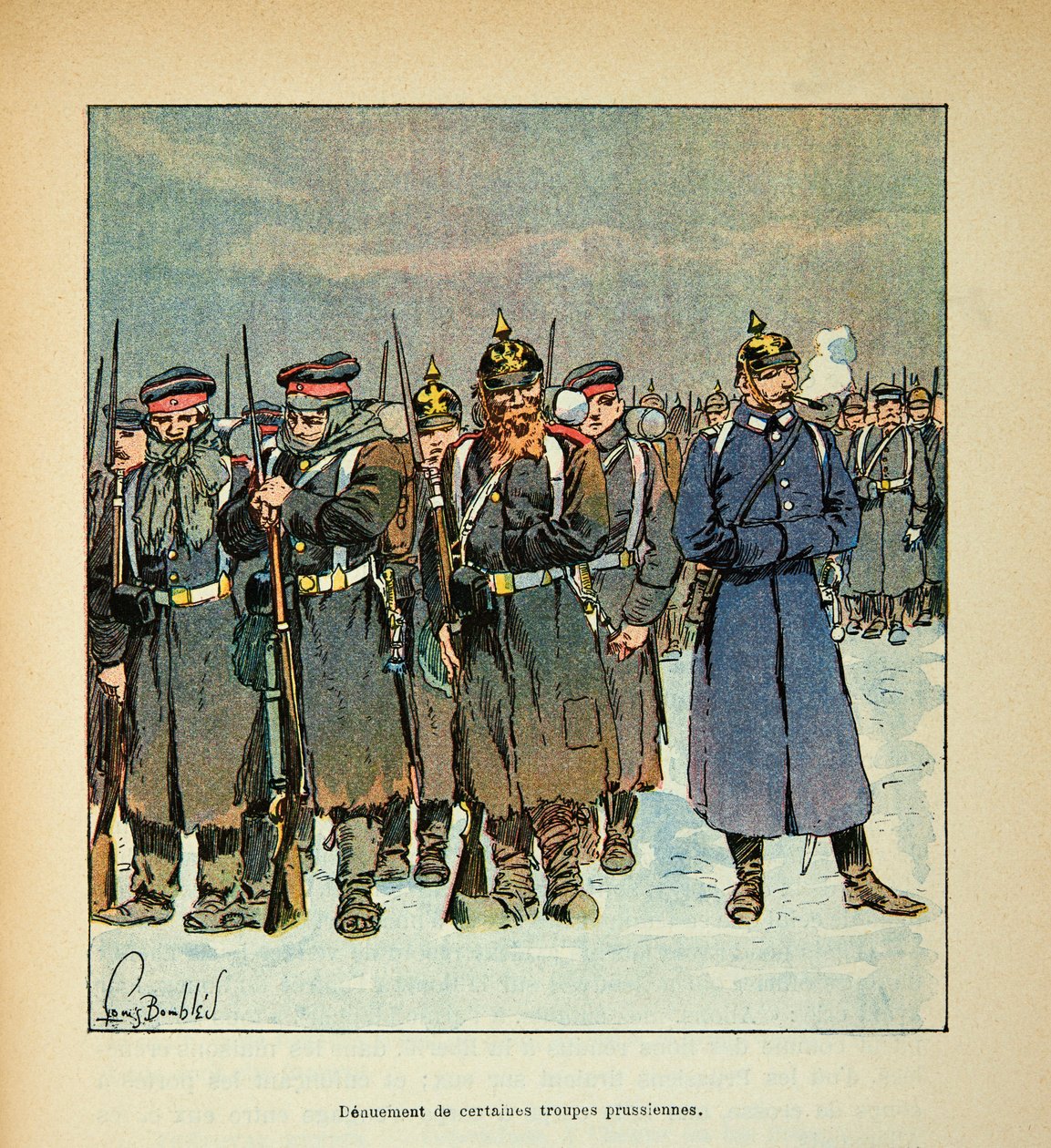 Eugene Sergent, Grenest néven ismert Loire armee, Louis Bombled (1862-1927) illusztrálásával (francia-német háború; hadjárat 1870-1871): Egyes porosz csapatok felszámolása 1870-ben, Magángyűjtemény alkotó: Louis Charles Bombled