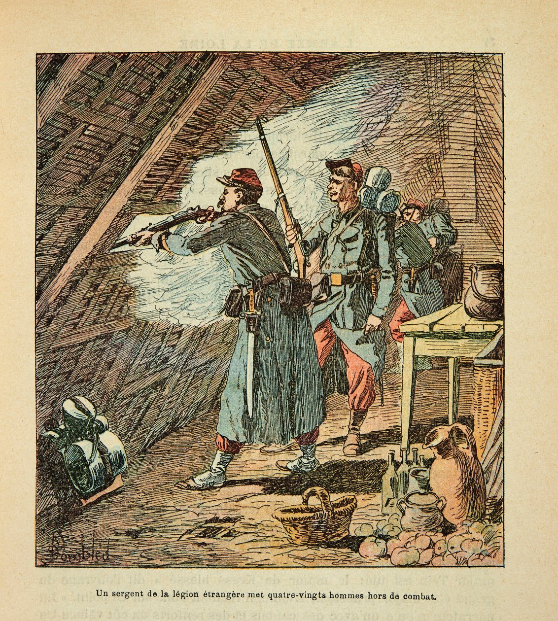 Eugene Sergent, Grenest néven ismert Loire armee, Louis Bombled (1862-1927) illusztrálásával (francia-német háború; hadjárat 1870-1871): Orléans-i csata október 11-én alkotó: Louis Charles Bombled