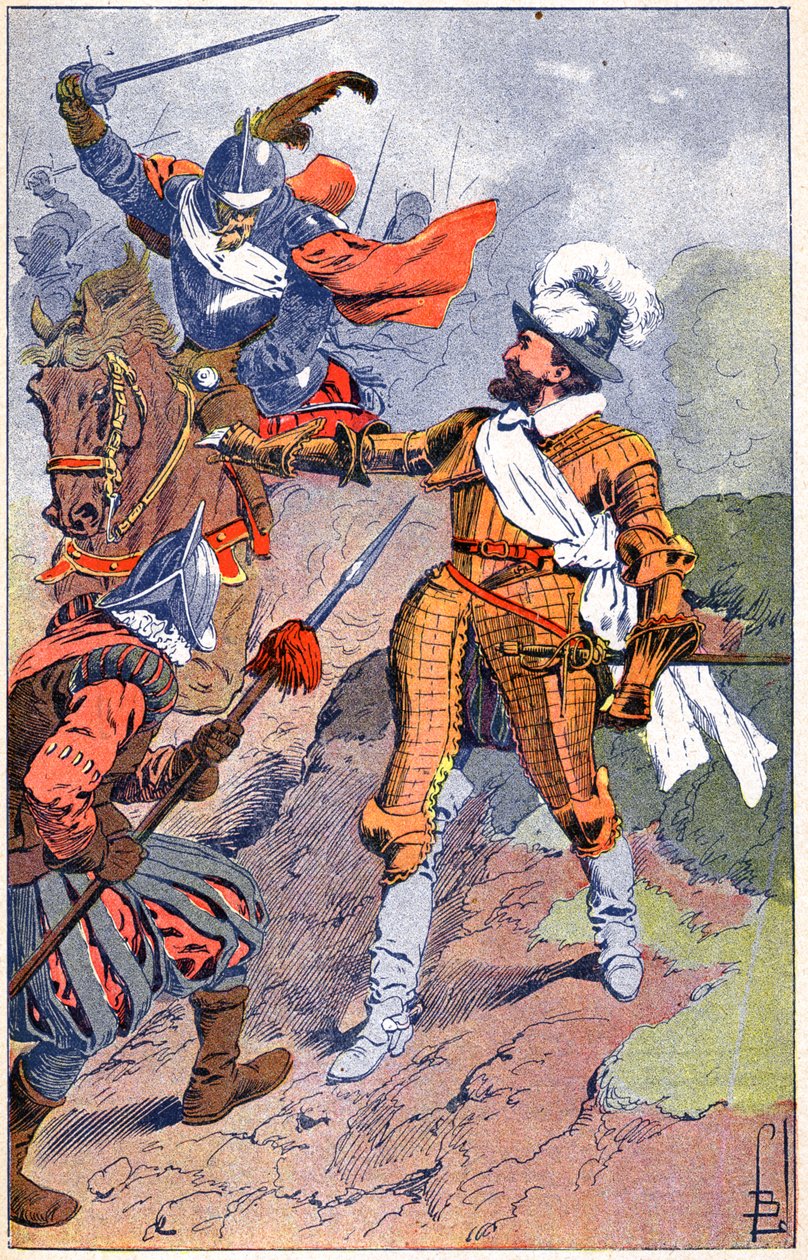 Az arques-i csata 1589 alkotó: Louis Charles Bombled