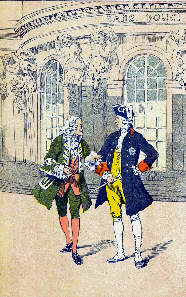 Voltaire és II. Frigyes porosz alkotó: Louis Charles Bombled