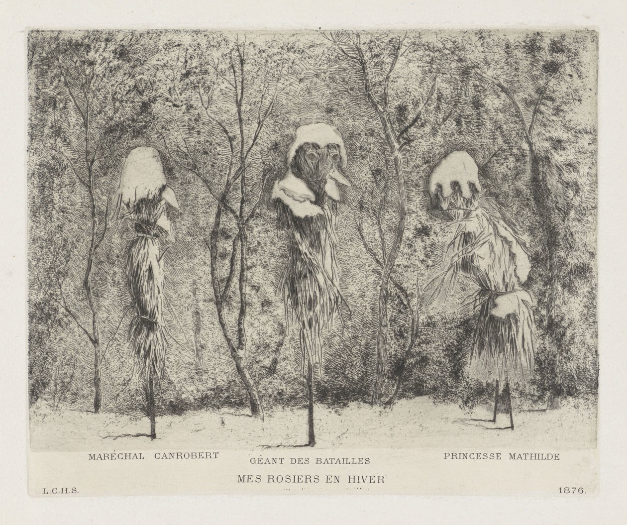 Fantasy kompozíció a francia-porosz háborúról Késrózsa és hiver (cím a tárgyon) alkotó: Louis Charles Hora Siccama