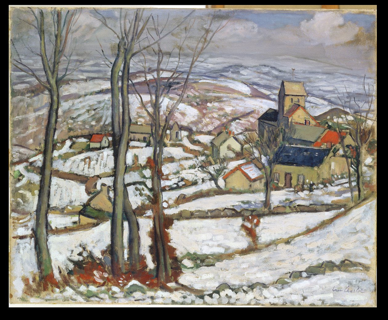 Falu a hóban, 1910–1911 (olaj, vászon) alkotó: Louis Charlot