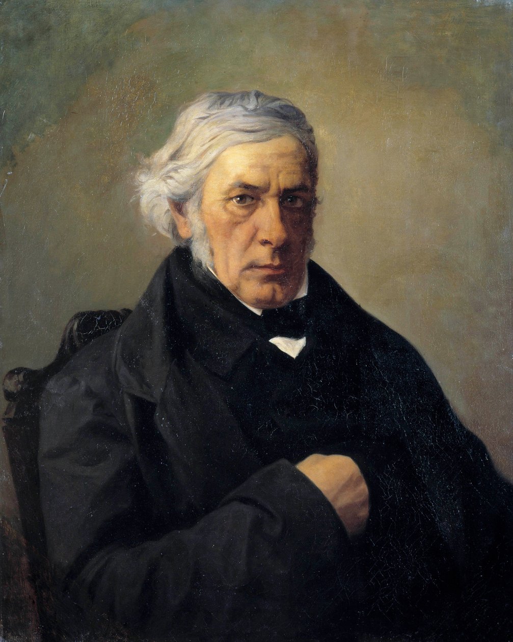 Victor Cousin filozófus portréja (1792-1867) Louis Claude Mouchot (1830-1891) festménye. 19. század. Homályos. 0,73 x 0,60 m - Victor Cousin filozófus (1792-1867) portréja. Louis Claude Mouchot (1830-1891) festménye. 19. század. 0,73 x alkotó: Louis Claude Mouchot