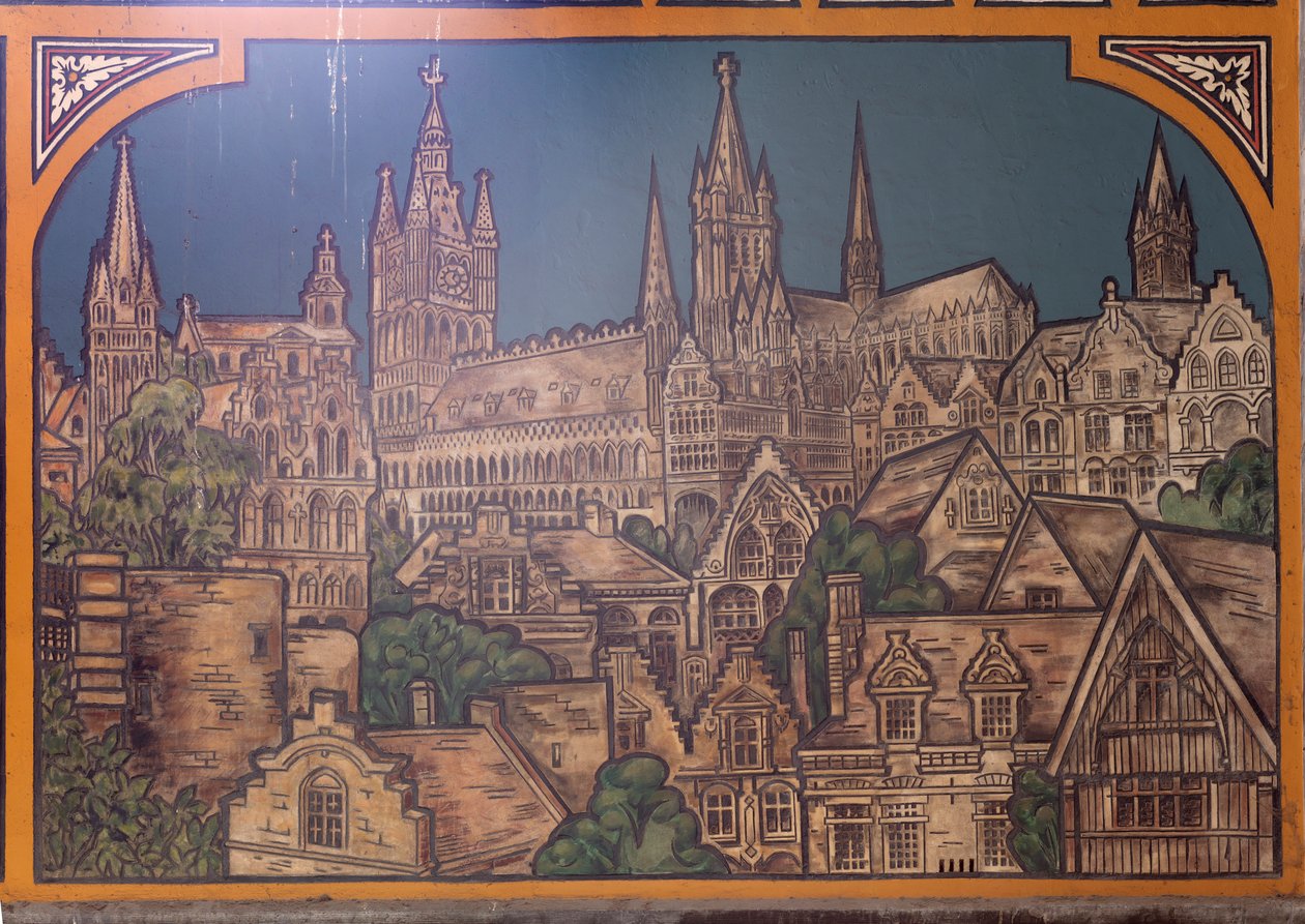 Vasútállomás épülete (Sint-Pietersstation). Belső. 1912. Az előszoba. alkotó: Louis Cloquet