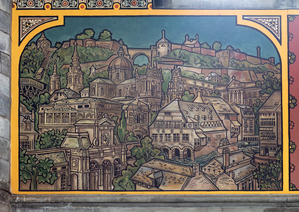 Vasútállomás épülete (Sint-Pietersstation). Belső. 1912. Az előszoba. alkotó: Louis Cloquet