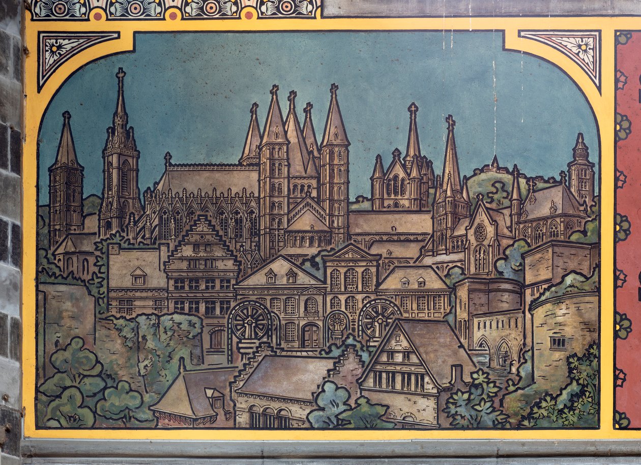 Vasútállomás épülete (Sint-Pietersstation). Belső. 1912. Az előszoba. alkotó: Louis Cloquet