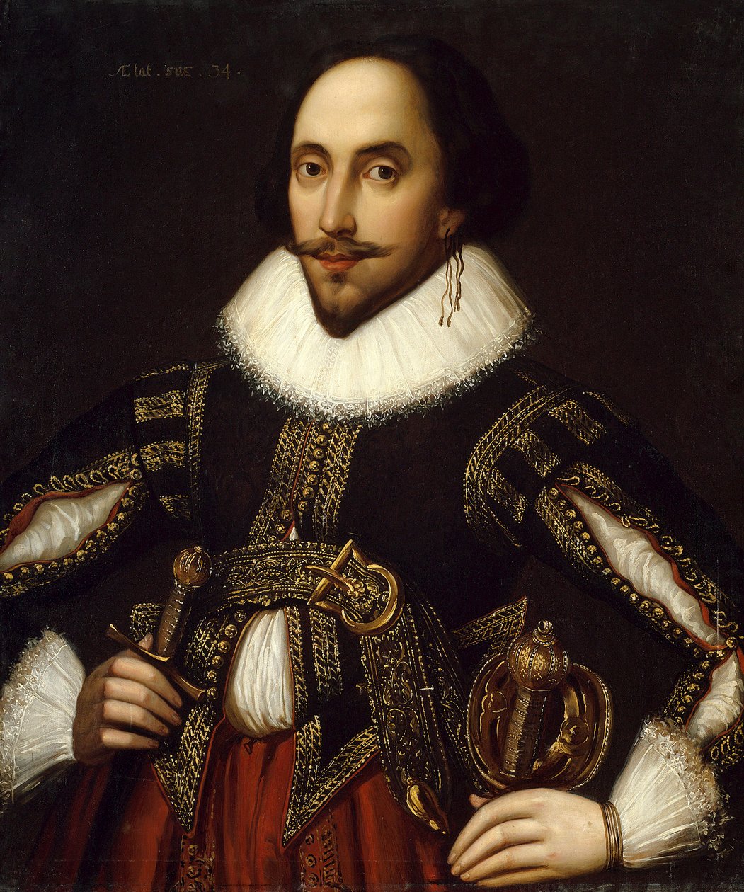 William Shakespeare brit drámaíró portréja alkotó: Louis Coblitz