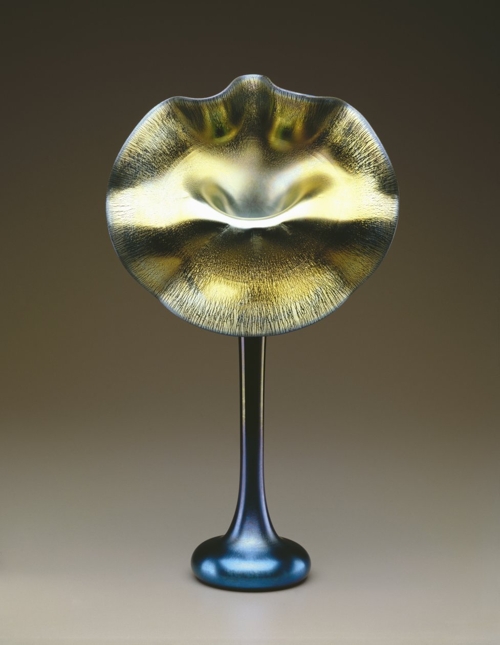 Kék és arany kedvenc "Jack-in-the-Pulpit" váza alkotó: Louis Comfort Tiffany