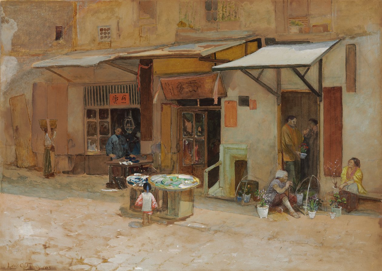 Kínai negyed, San Francisco, 1908 alkotó: Louis Comfort Tiffany