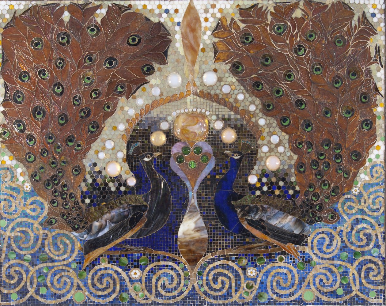 Pávos mozaik Henry O. Havemeyer New York-i házának előcsarnokából alkotó: Louis Comfort Tiffany