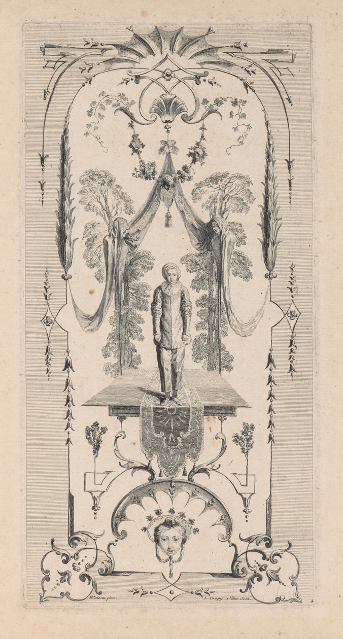 Pierrot, arabeszk. alkotó: Louis Crepy