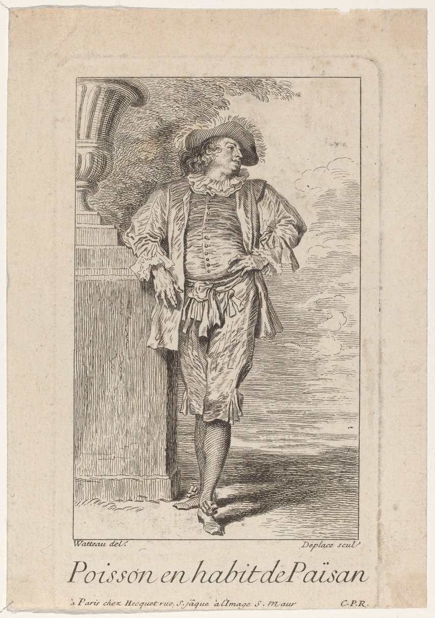 Hal Paisan ruhájában alkotó: Louis Deplaces after Antoine Watteau