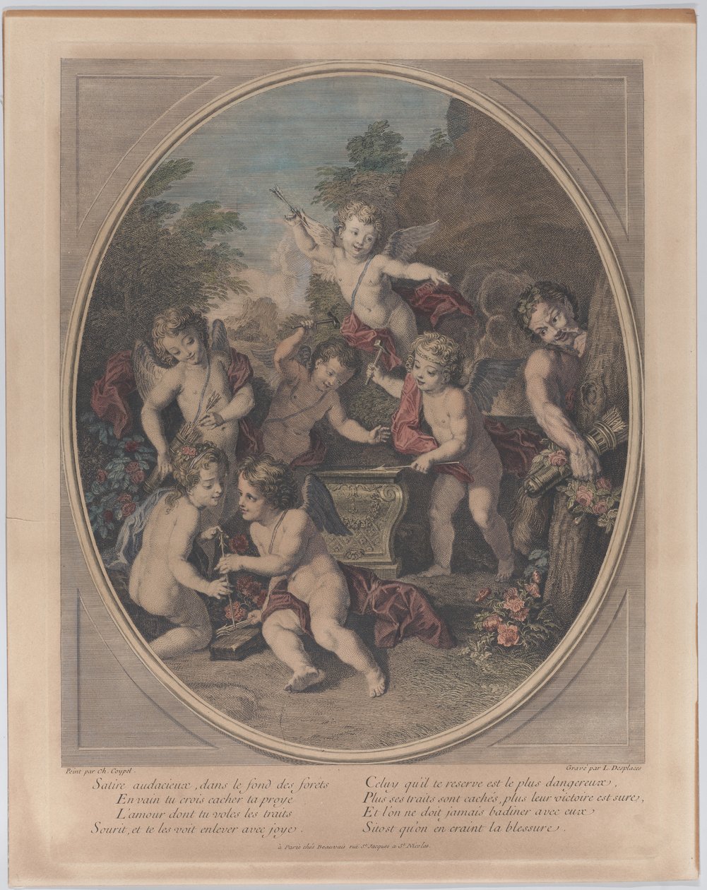 Merész szatíra az erdő mélyén Merész szatíra, az erdő mélyén, 1714-39. alkotó: Louis Desplaces