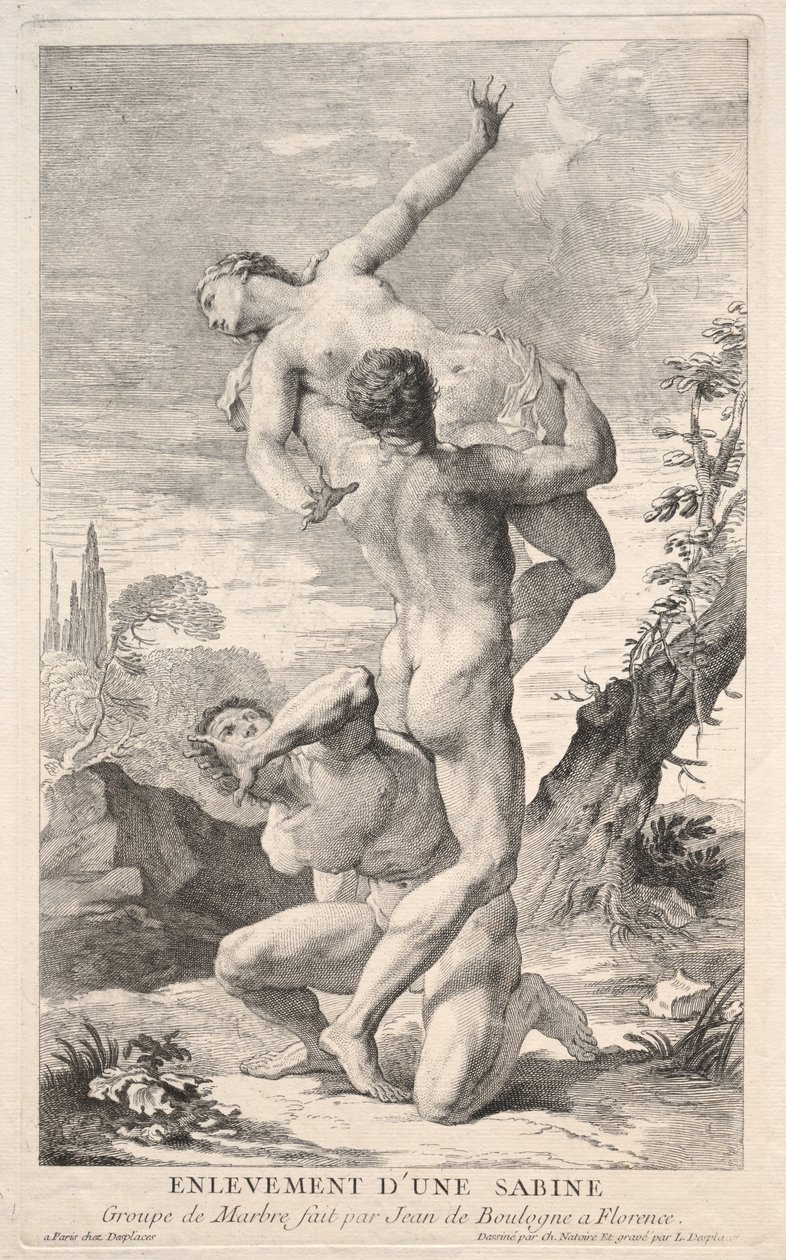 A szabinok nemi erőszaka, 1700-as évek. alkotó: Louis Desplaces
