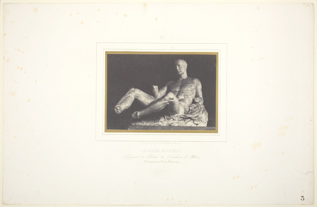 Phidias Thészeusz/ Az athéni Parthenon lábazatának töredéke/ Most a British Museumban található. alkotó: Louis Désiré Blanquart Evrard