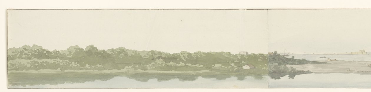 Haven van Brindisi Kilátás Brindisi kikötőjére (cím az objektumon) Utazások Olaszországban, Szicíliában és Máltán - 1778 (sorozat címe) alkotó: Louis Ducros