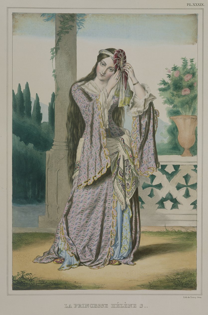 Helen hercegnő, a Thierry testvérek metszete, 1825 alkotó: Louis Dupré