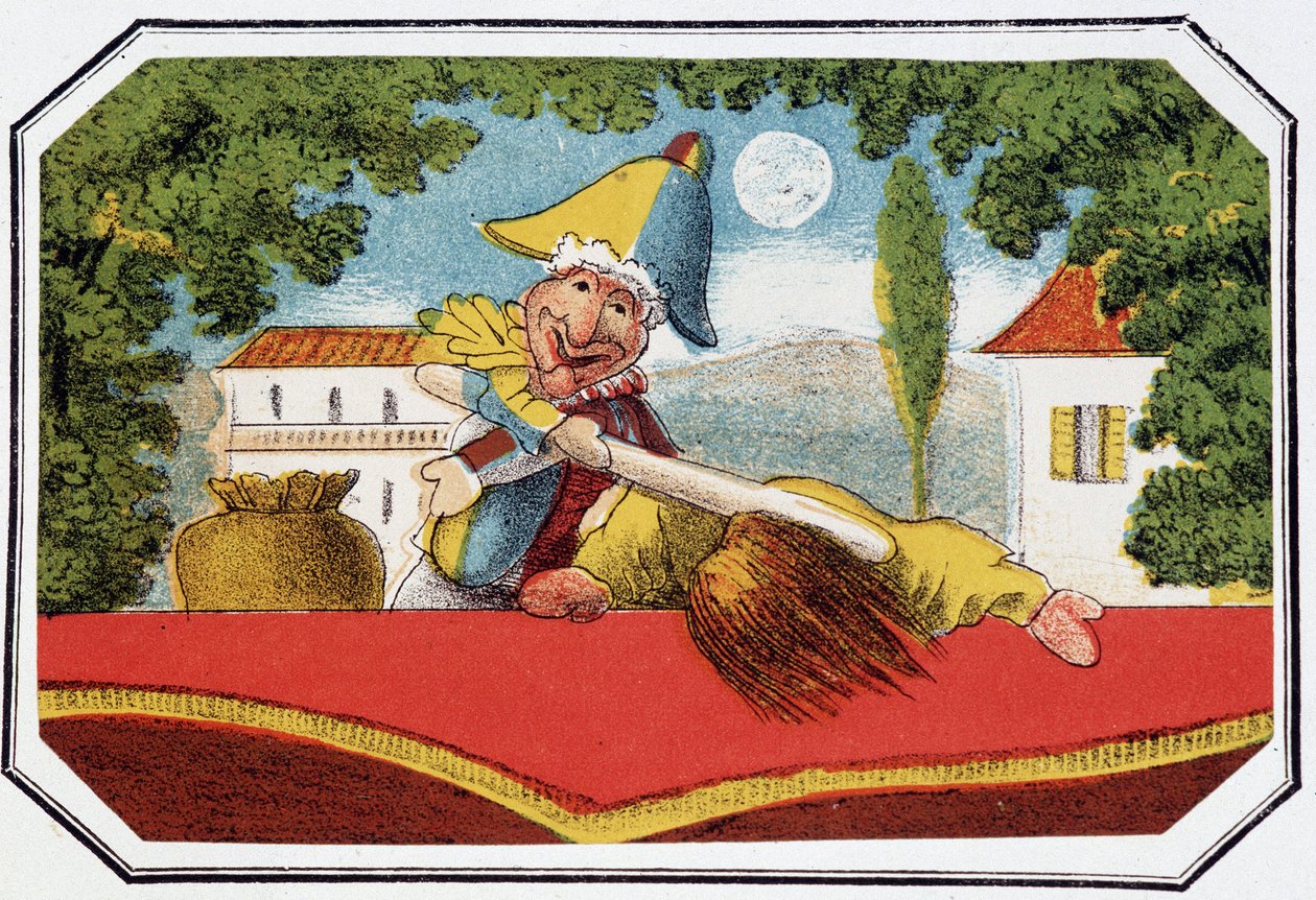 Les deux amis - litográfia, kivonat a Theatre des marionnettes du jardin des Tuileries-ból, szöveg és rajz: Louis Edmond Duranty (1833-1880), Párizs. alkotó: Louis Edmond Duranty