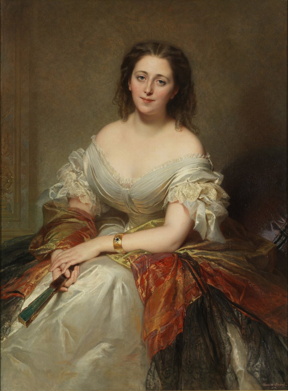 Walewska Mária grófnő portréja 1786-1817, 1859 alkotó: Louis Edouard Dubufe