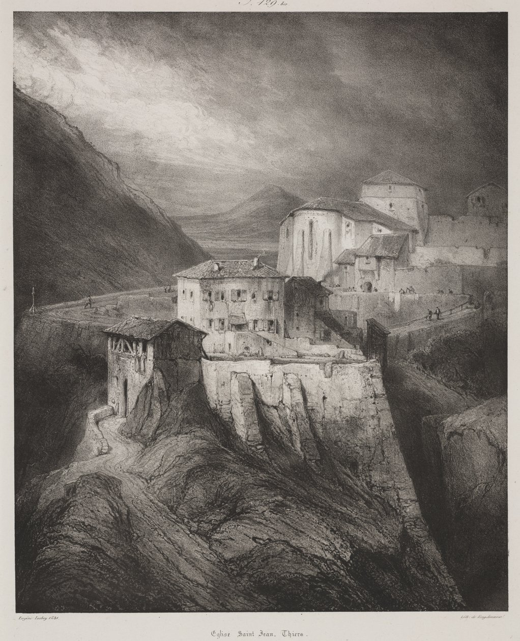 Saint Jean-templom, Thiers, Auvergne alkotó: Louis Eugene Gabriel Isabey
