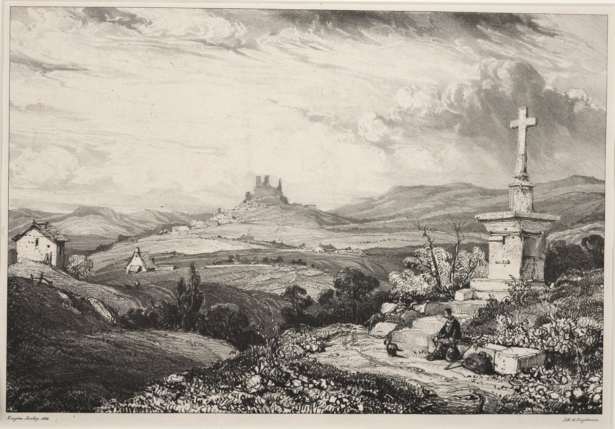 Larderole kastély, Auvergne alkotó: Louis Eugene Gabriel Isabey