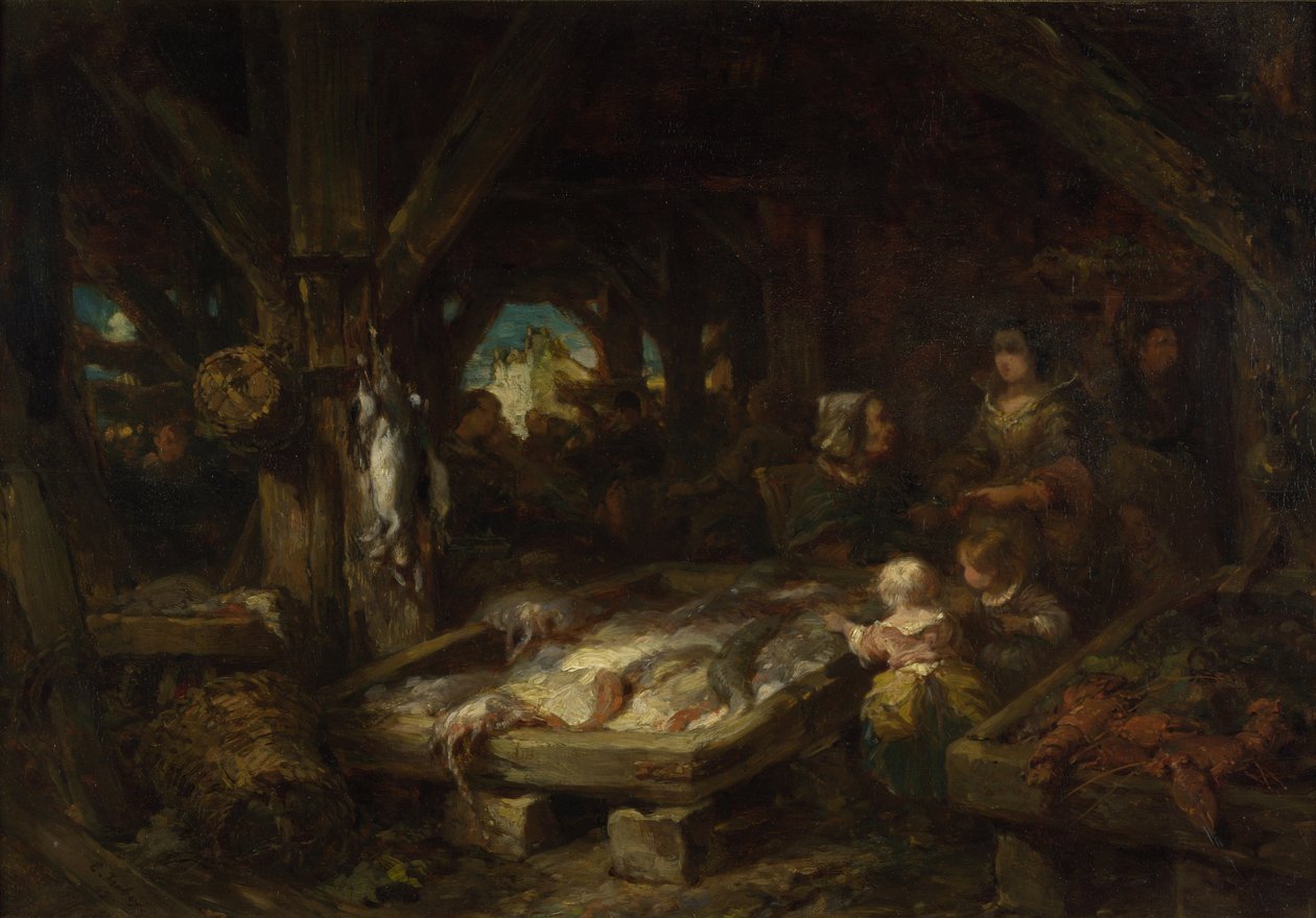 A halpiac, Dieppe, 1845 alkotó: Eugene Isabey