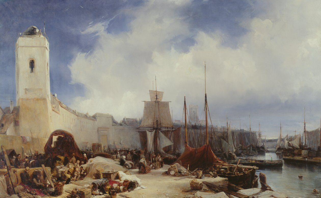 Dunkerque kikötője, 1831 alkotó: Eugene Isabey