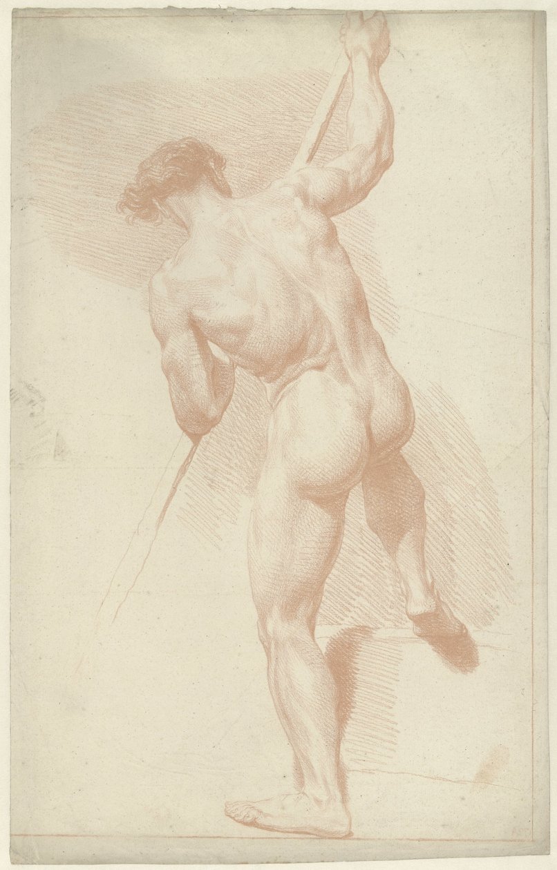 Férfi akt, álló, hátulról nézve alkotó: Louis Fabritius Dubourg