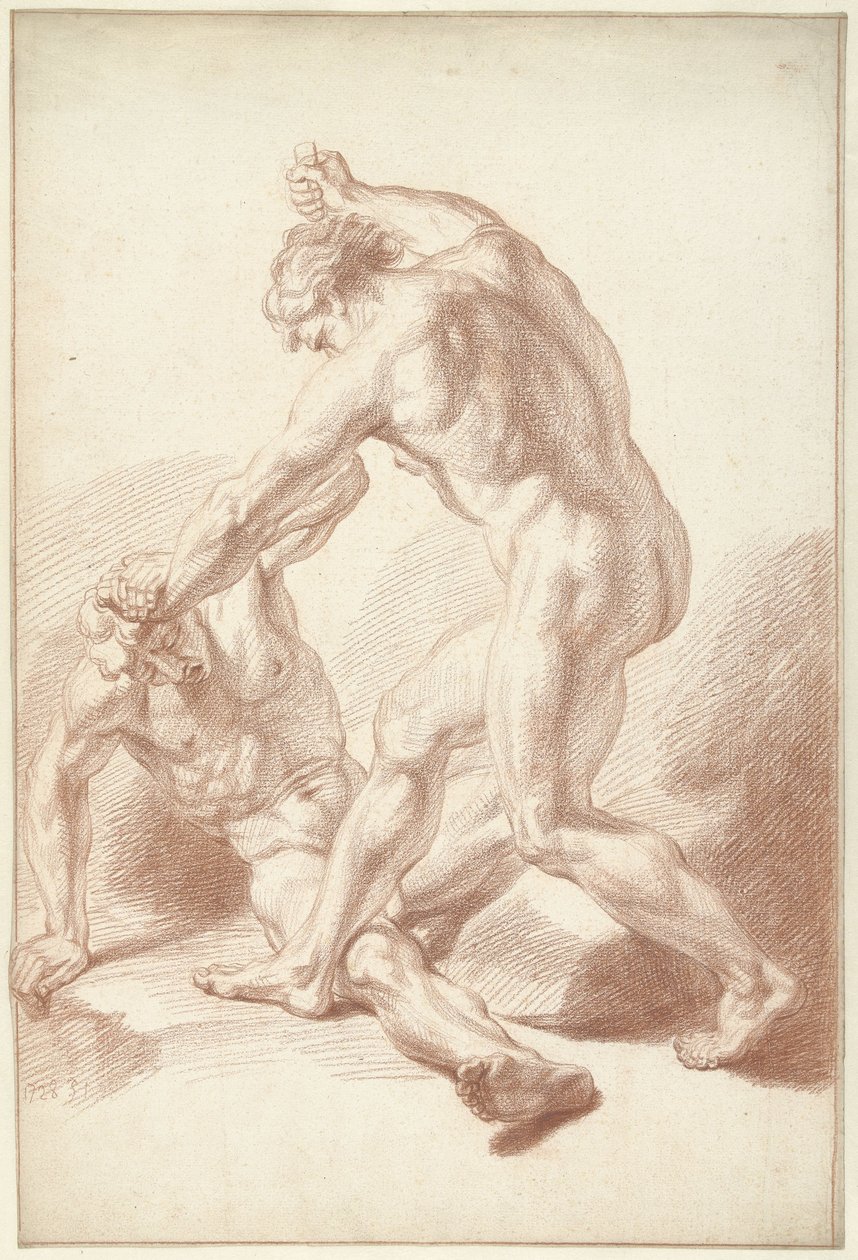 Két meztelen férfi harcol alkotó: Louis Fabritius Dubourg