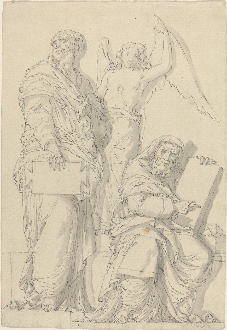 Hóseás és Jónás próféták alkotó: Louis Felix de La Rue after Raphael
