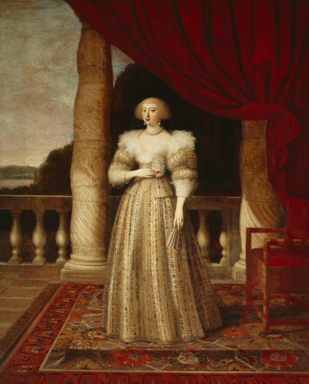 Ausztria Anna (olaj, vászon) alkotó: Louis Ferdinand (c.1612 89) Elle
