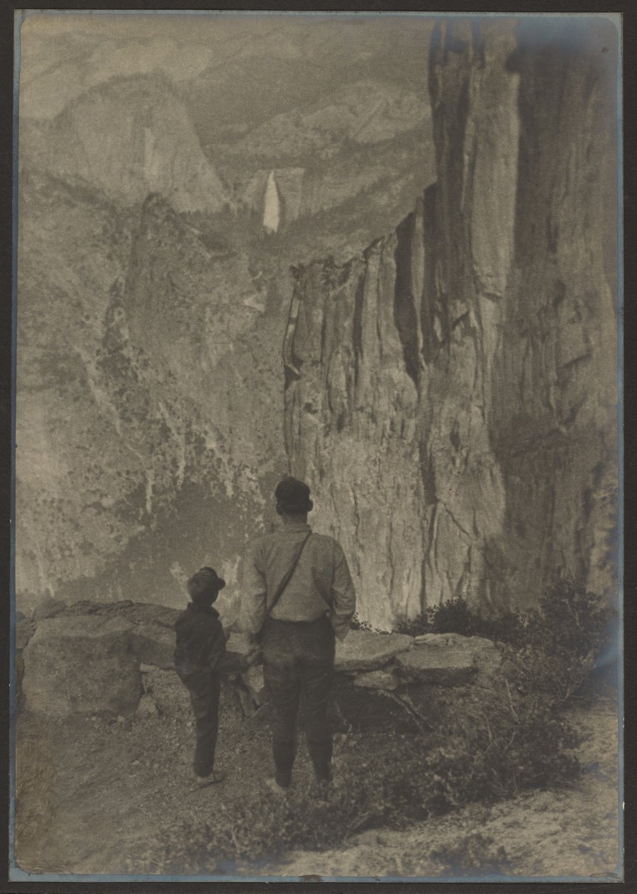 Nevada-vízesés a Ledge Trailről, Yosemite alkotó: Louis Fleckenstein