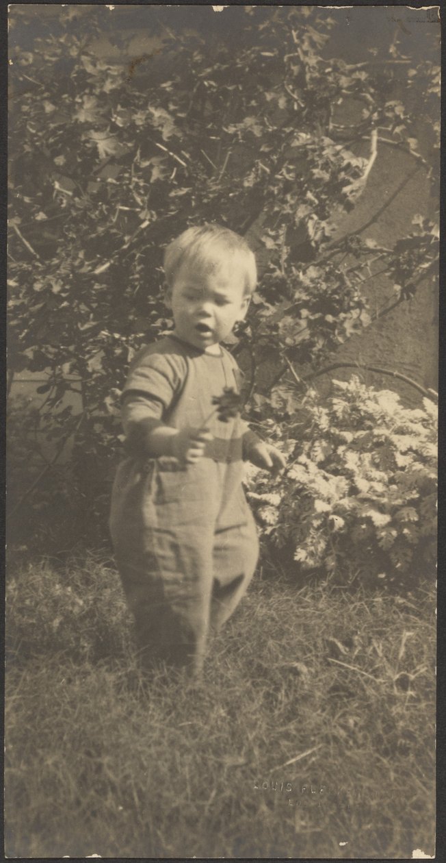 [Egy gyermek portréja a kertben] alkotó: Louis Fleckenstein