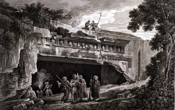 Júda királyainak síremléke, egy „Voyage Pittoresque” III. kötetének 25. táblája, Tillard metszetével alkotó: Louis Francois (after) Cassas