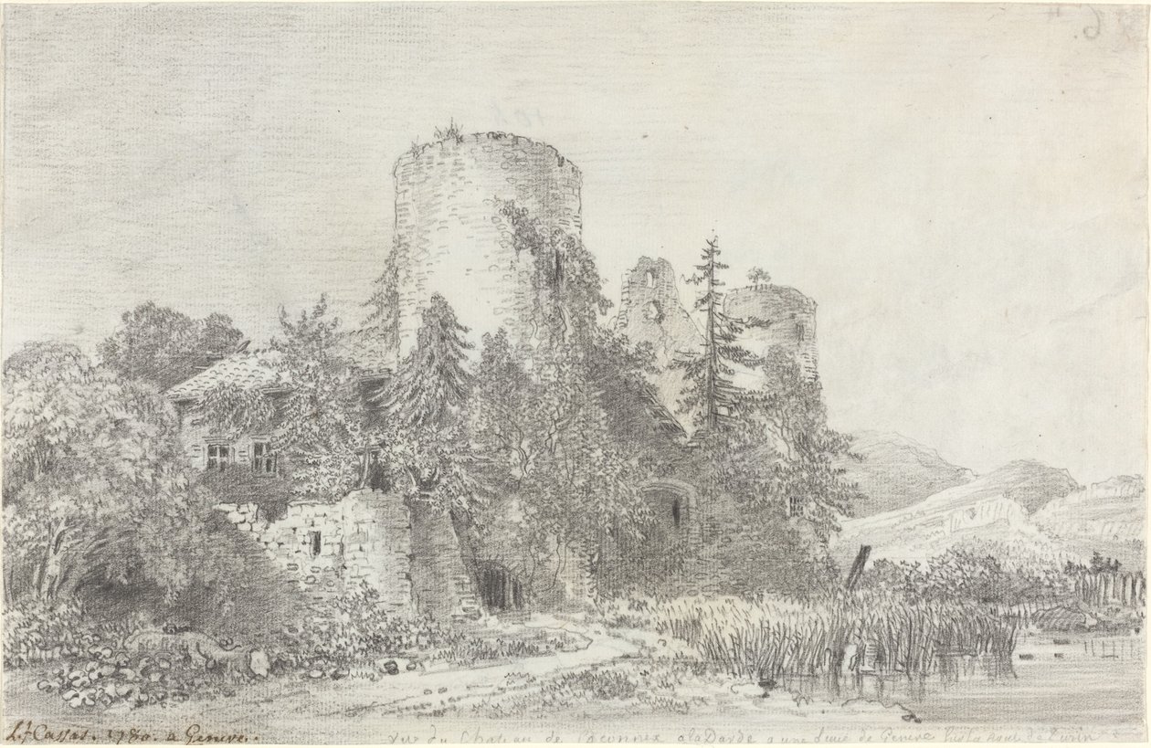 Kilátás a Chateau de Saconnexre alkotó: Louis Francois Cassas