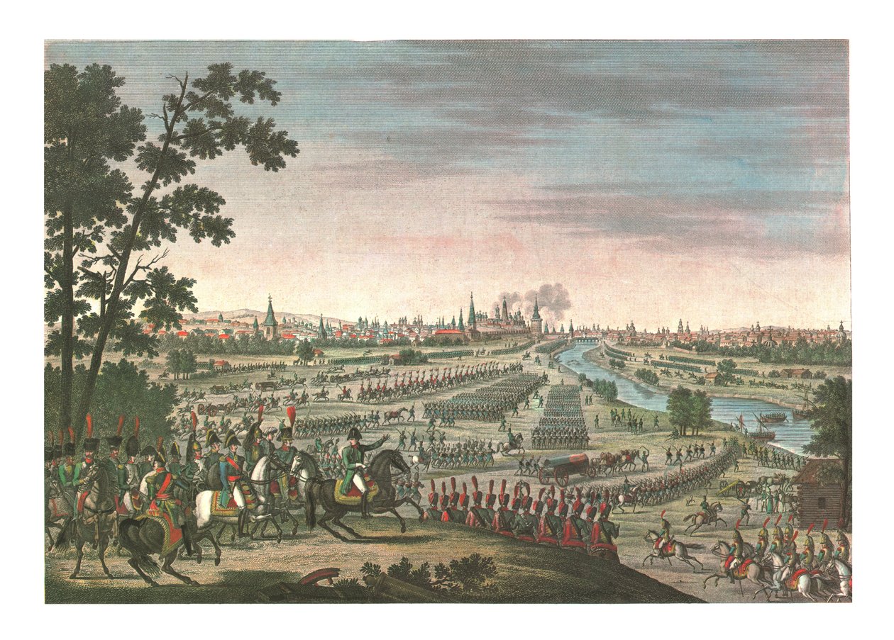 A franciák bevonulása Moszkvába, 1812. szeptember 14., 1850. k alkotó: Louis Francois Couche