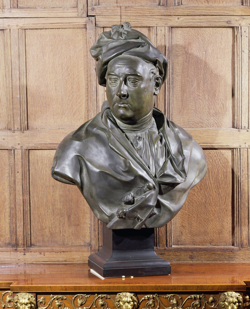 George Frederick Handel (1685-1759) mellszobra (gipsz) alkotó: Louis Francois Roubillac