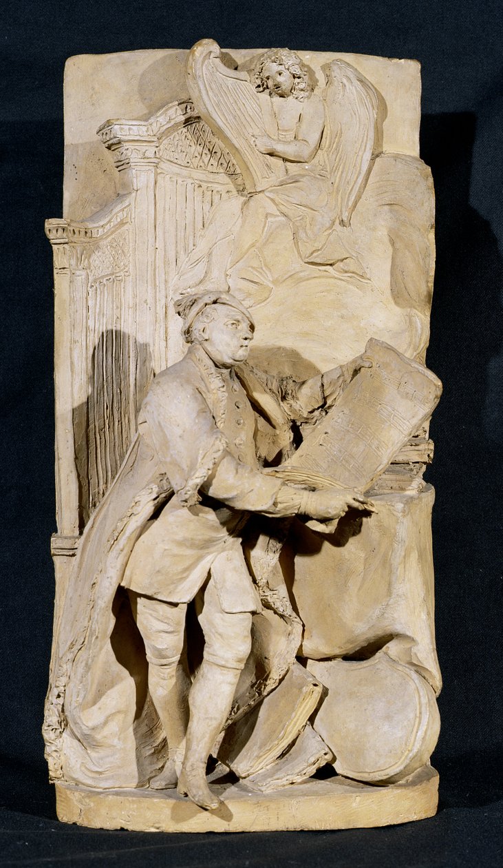 Modell George Frederick Handel (1685-1759) emlékművéhez a Westminster Abbeyben, 1760 körül (terrakotta) alkotó: Louis Francois Roubillac