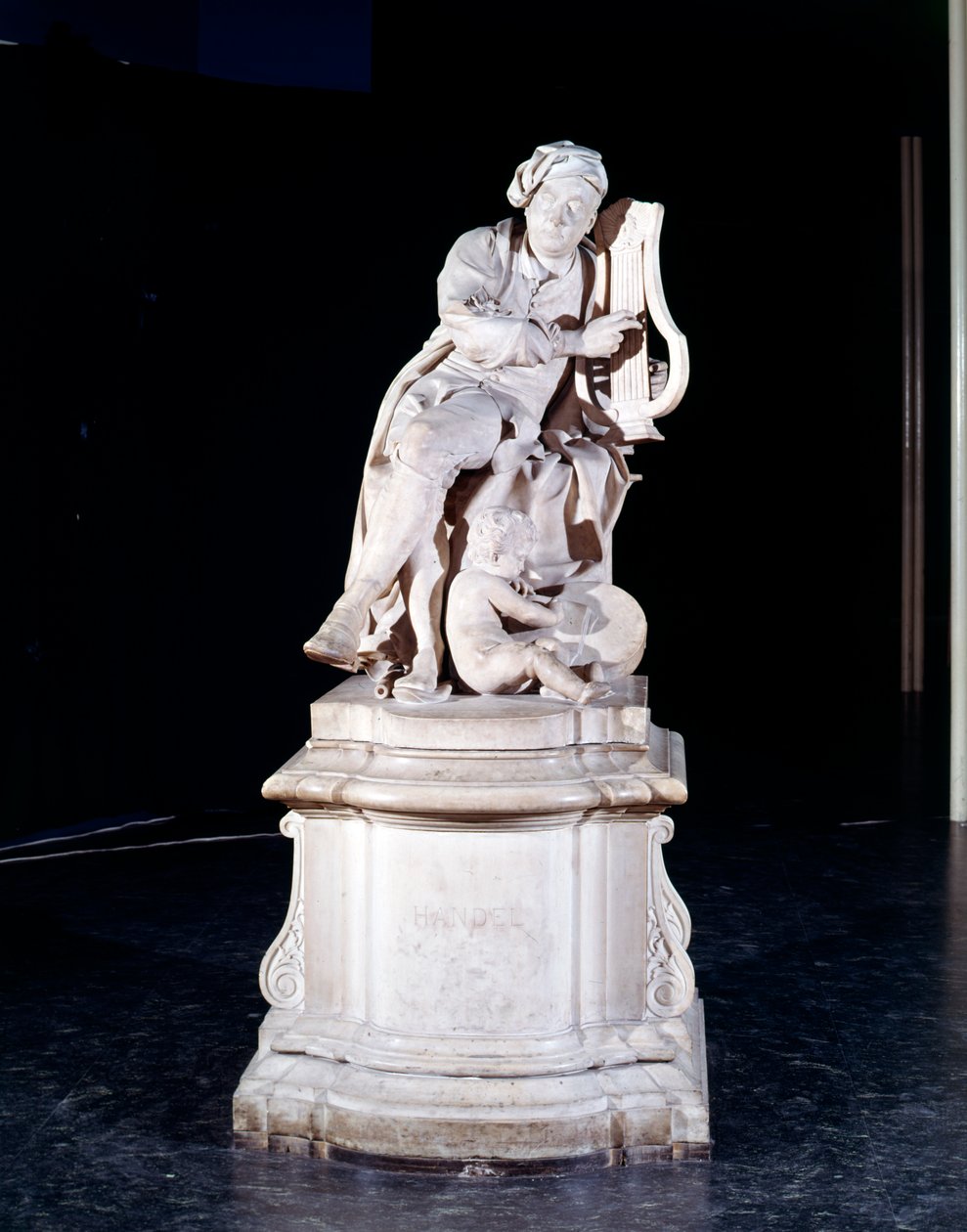 George Frederic Händel szobra Roubiliactól alkotó: Louis Francois Roubilliac