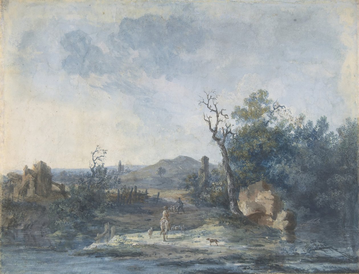 Alakok egy országúton, n.d. alkotó: Louis Gabriel Moreau