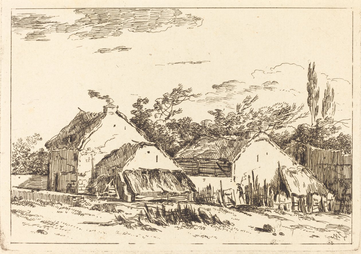 Két pajta alkotó: Louis Gabriel Moreau the Elder