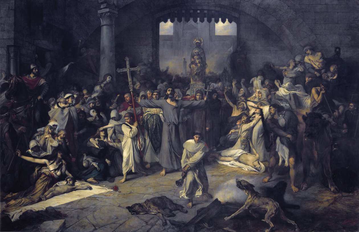 Tournai pestisjárvány 1095-ben alkotó: Louis Galarn