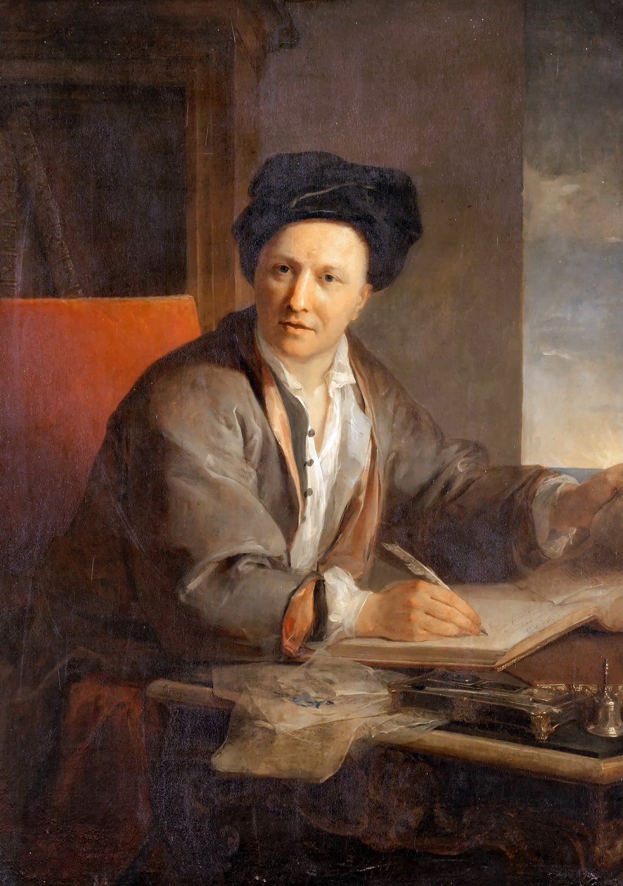 A szerző portréja, Bernard le Bovier de Fontenelle 1657-1757 alkotó: Louis Galloche