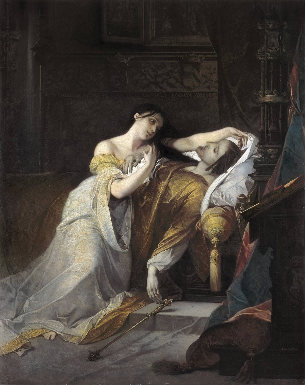 I. kasztíliai Joan Őrült Joánt (Juana la loca) Habsburg Fülöp feleségének nevezte alkotó: Louis Galue