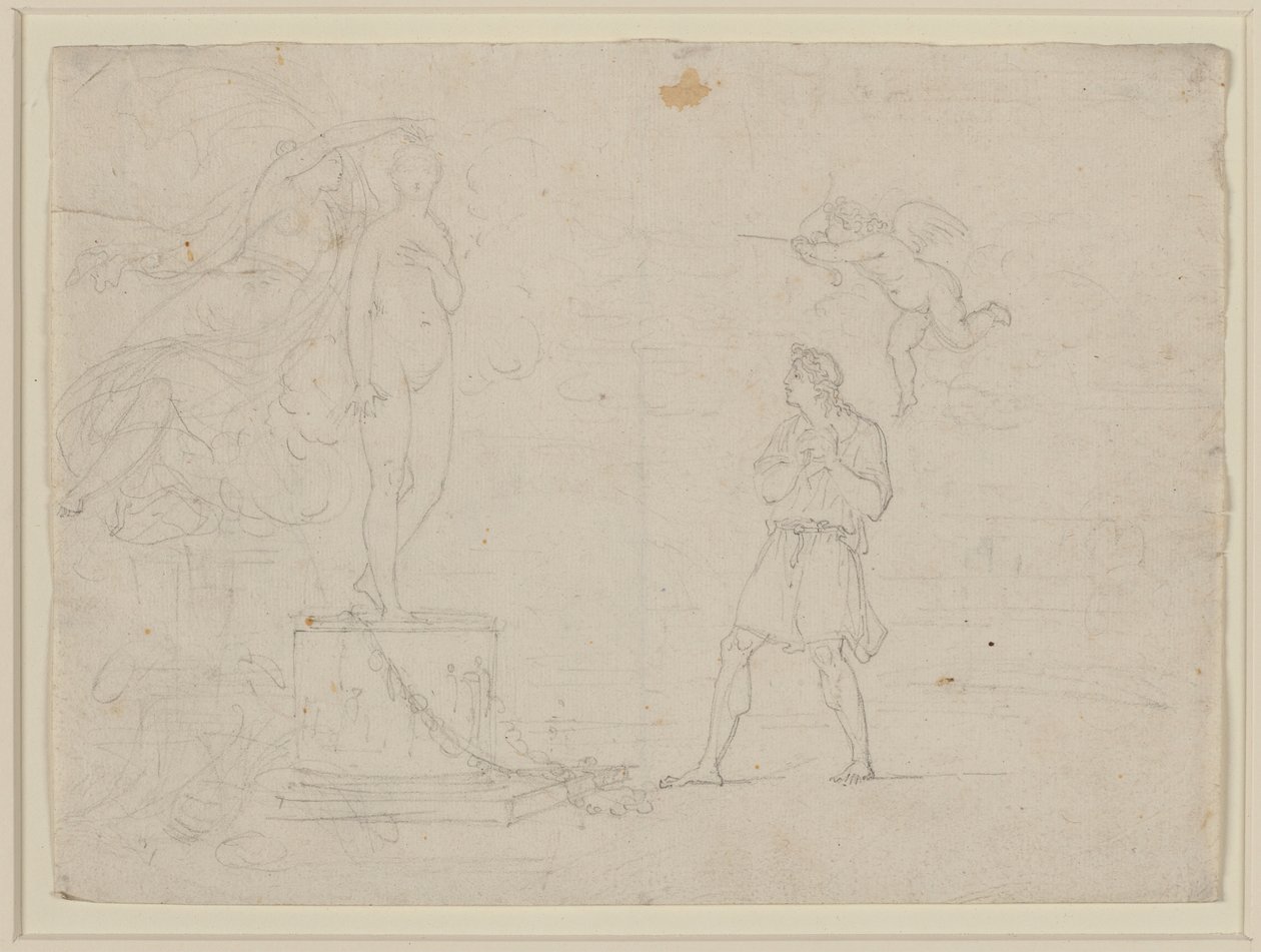 Tanulmány Pygmalionnak és Galateának, 1797 körül (kréta papíron) alkotó: Louis Gauffier